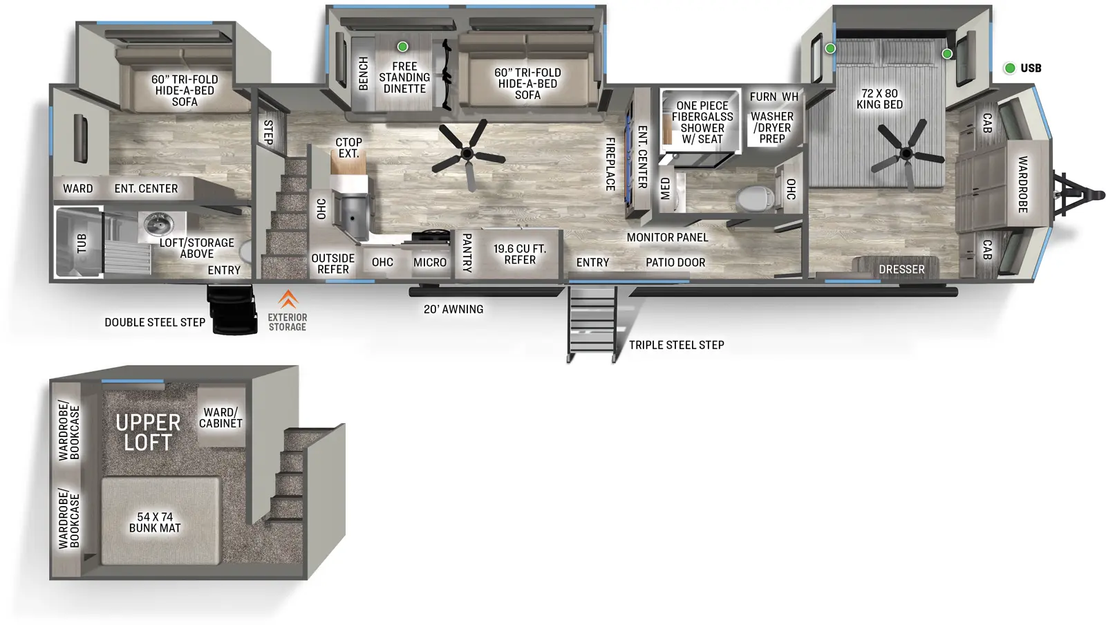 Sandpiper Destination 400BH Floorplan